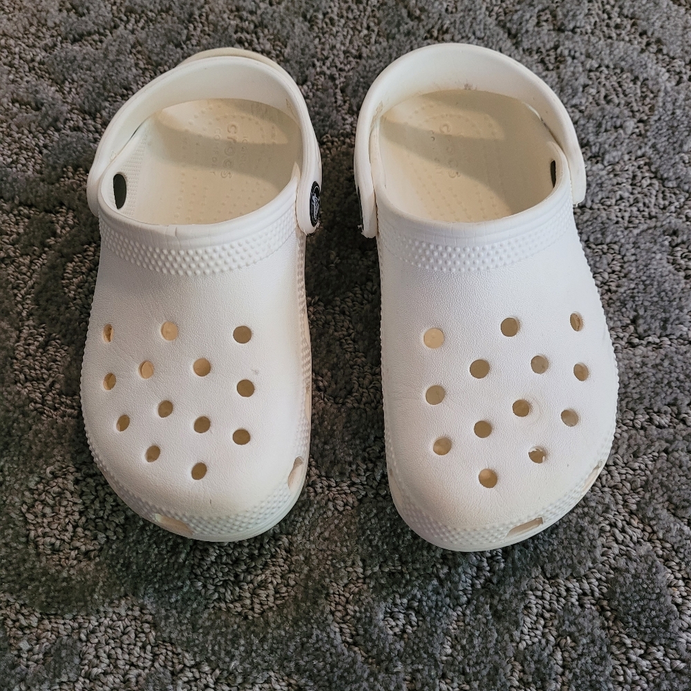 Girls crocs white size 11